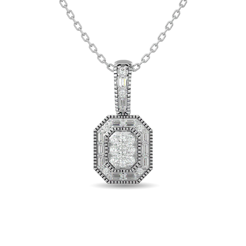 Diamond 1/2 Ct.tw Fashion Pendant in 14K White Gold