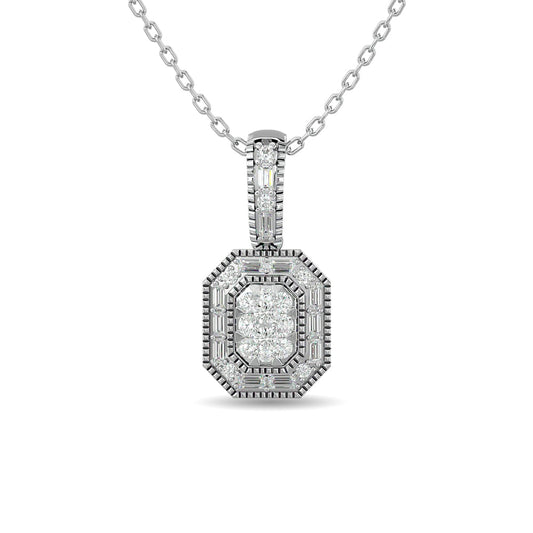 Diamond 1/2 Ct.tw Fashion Pendant in 14K White Gold