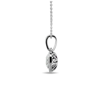 Diamond 1/2 Ct.tw Fashion Pendant in 14K White Gold