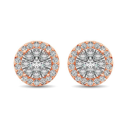 Diamond Stud earrings 3/4 Ct.tw in 14K Rose Gold