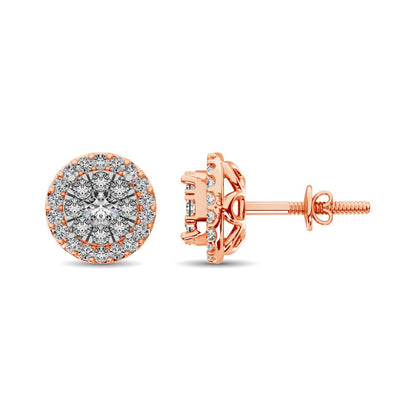 Diamond Stud earrings 3/4 Ct.tw in 14K Rose Gold