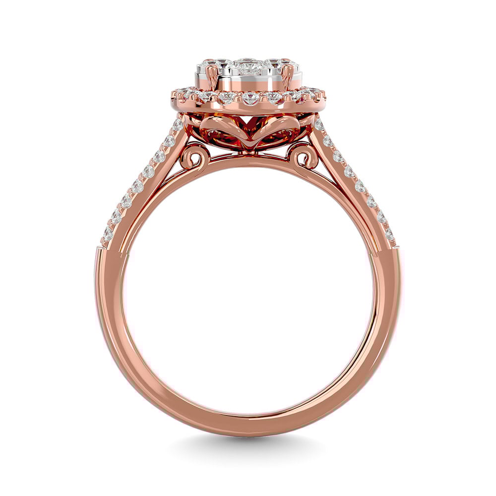 Diamond 3/4 Ct.tw Engagement Ring in 14K Rose Gold