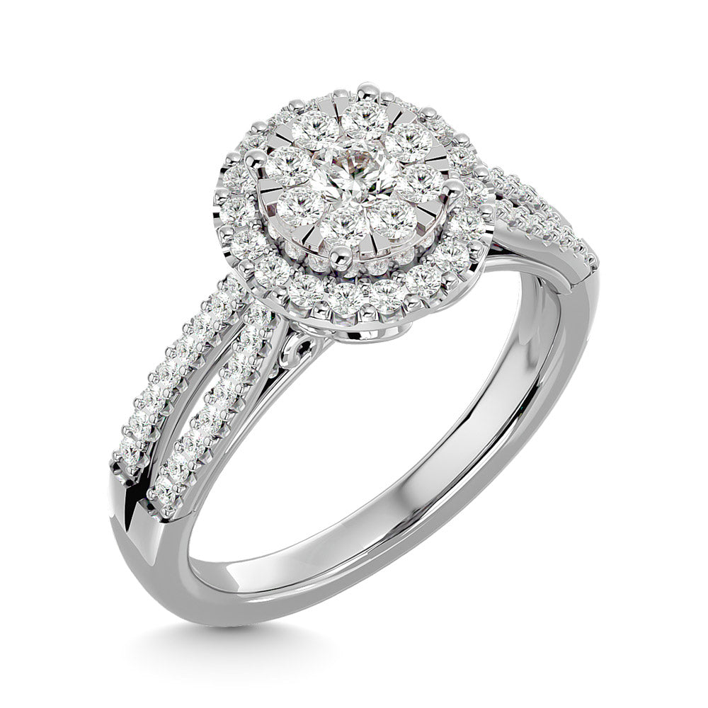 Diamond 3/4 Ct.tw Engagement Ring in 14K White Gold