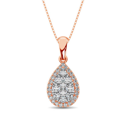 Diamond Fashion Pendant 5/8 Ct.tw Round Cut in 14K Rose Gold
