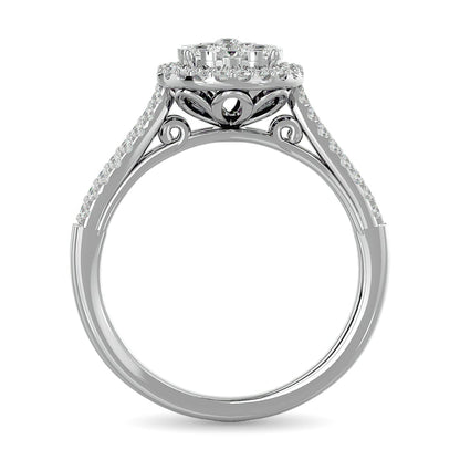 Diamond Engagement Ring 3/4 Ct.tw in 14K White Gold