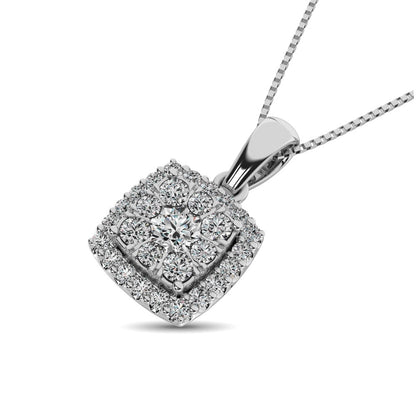 Diamond Fashion Pendant 5/8 Ct.tw Round Cut in 14K White Gold