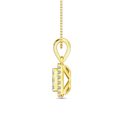 Diamond Fashion Pendant 5/8 Ct.tw Round Cut in 14K Yellow Gold