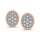 Diamond 3/4 Ct.tw Oval Shape Earrings in 14K Rose Gold