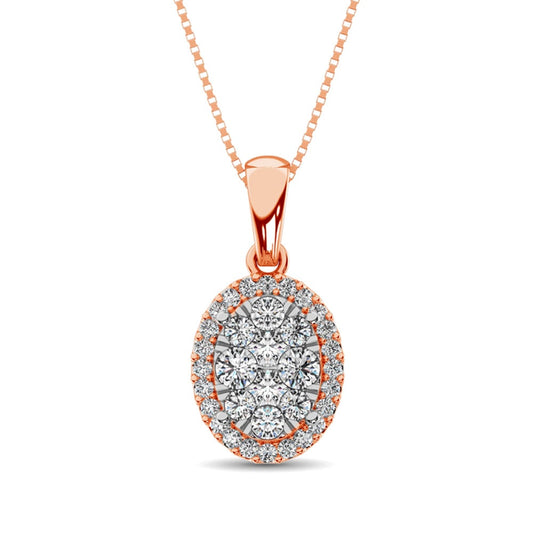 Diamond Fashion Pendant 5/8 Ct.tw Round Cut in 14K Rose Gold