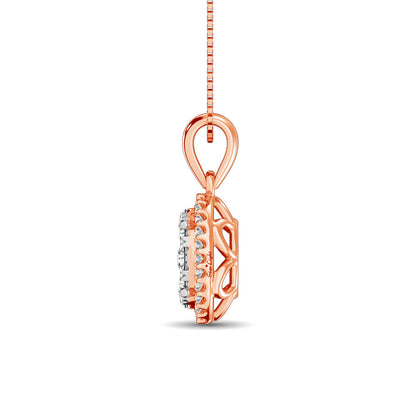 Diamond Fashion Pendant 5/8 Ct.tw Round Cut in 14K Rose Gold
