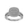 Diamond 3/4 Ct.tw Round Cut Double Halo Engagement Ring in 14K White Gold
