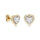 Diamond 1 Ct.Tw. Heart Fashion Earrings in 14K Yellow Gold