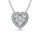Diamond 1 Ct.Tw. Heart Pendant in 14K White Gold