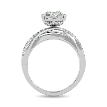 Diamond 1 Ct.tw Engagement Ring in 14K White Gold