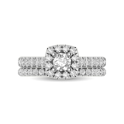14KT White Gold 1Ct.Tw. Diamond keyani Bridal Ring