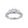 Diamond 3/4 Ct.Tw. Round and Princess Bridal Ring in 14K White Gold