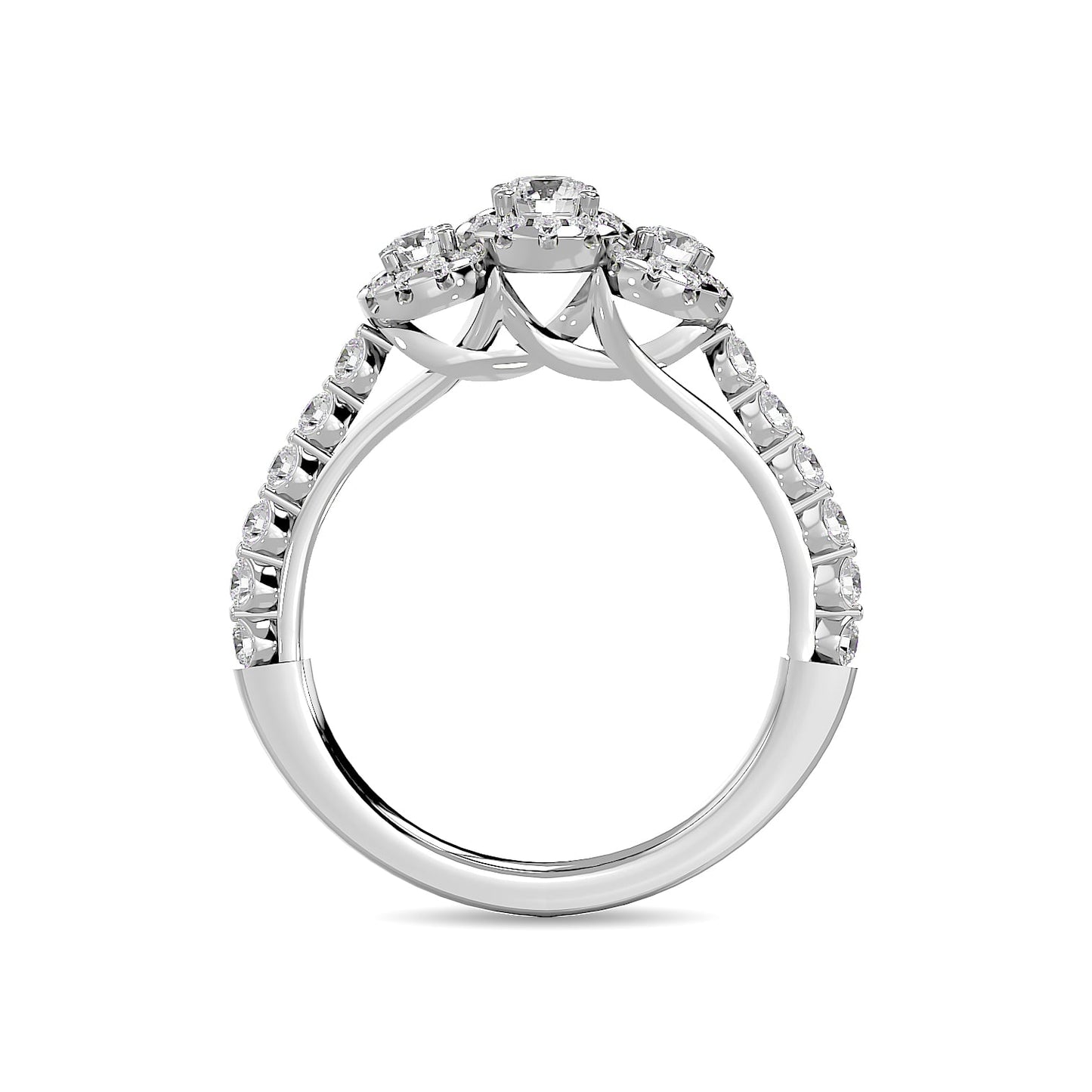 Diamond 1 Ct.Tw. Bridal Ring in 14K White Gold