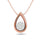 Diamond Tear Shape Pendant 1/10 Ct.tw Round Cut in 10K Rose Gold