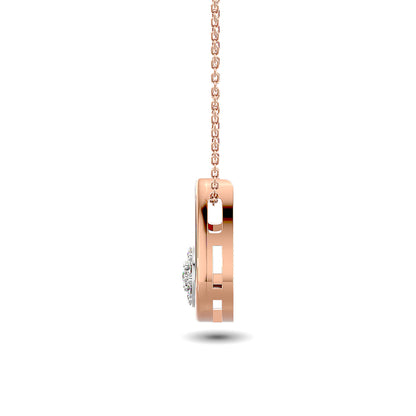 Diamond Tear Shape Pendant 1/10 Ct.tw Round Cut in 10K Rose Gold