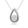 Diamond Tear Shape Pendant 1/10 Ct.tw Round Cut in 10K White Gold