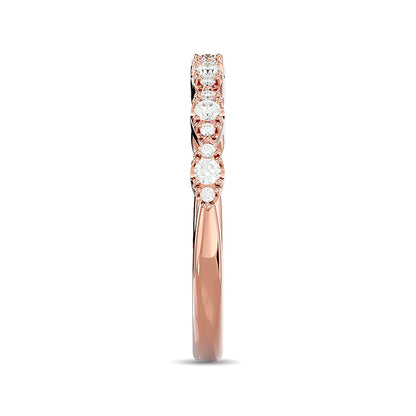 Diamond Wedding Band 1/5 Ct.tw in 14K Rose Gold