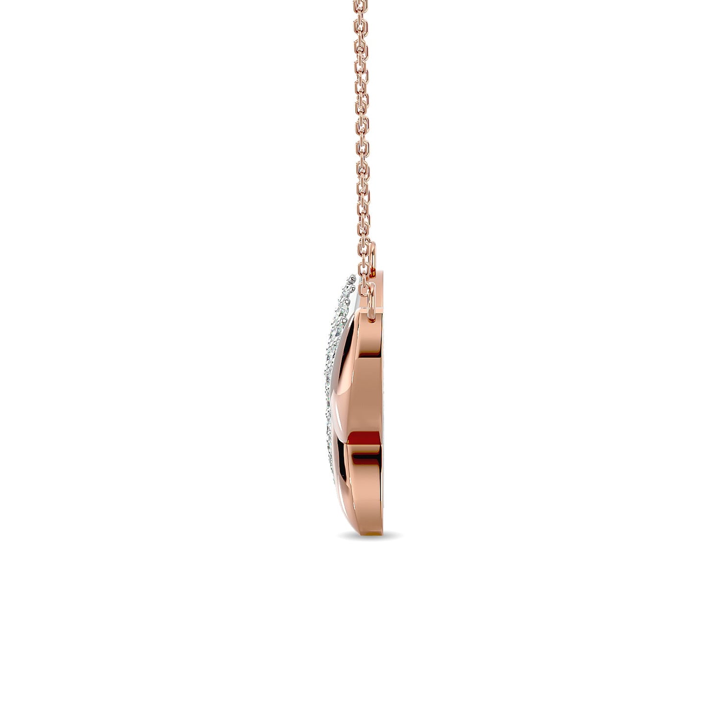 Diamond 1/8 Ct.tw Butterfly Necklace in 10K Rose Gold