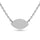 Diamond Eye Shape Necklace 1/5 Ct.tw in 10K White Gold