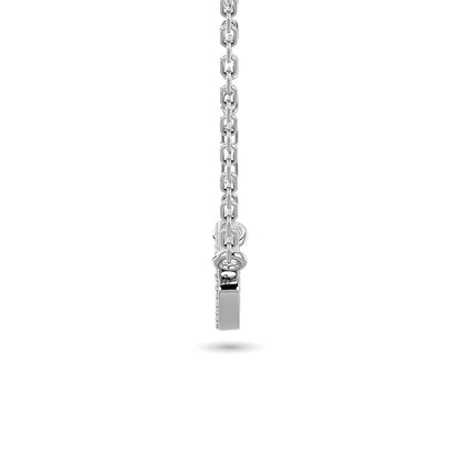 Diamond Eye Shape Necklace 1/5 Ct.tw in 10K White Gold