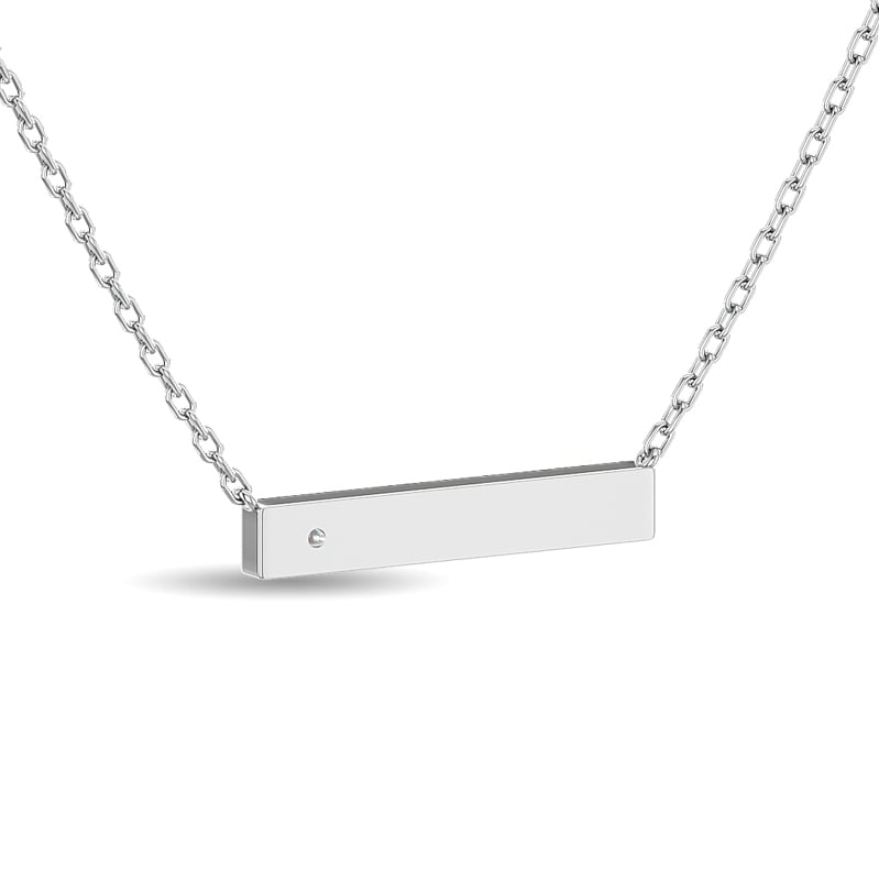 Diamond Bar Necklace 1/20 Ct.tw in Sterling Silver