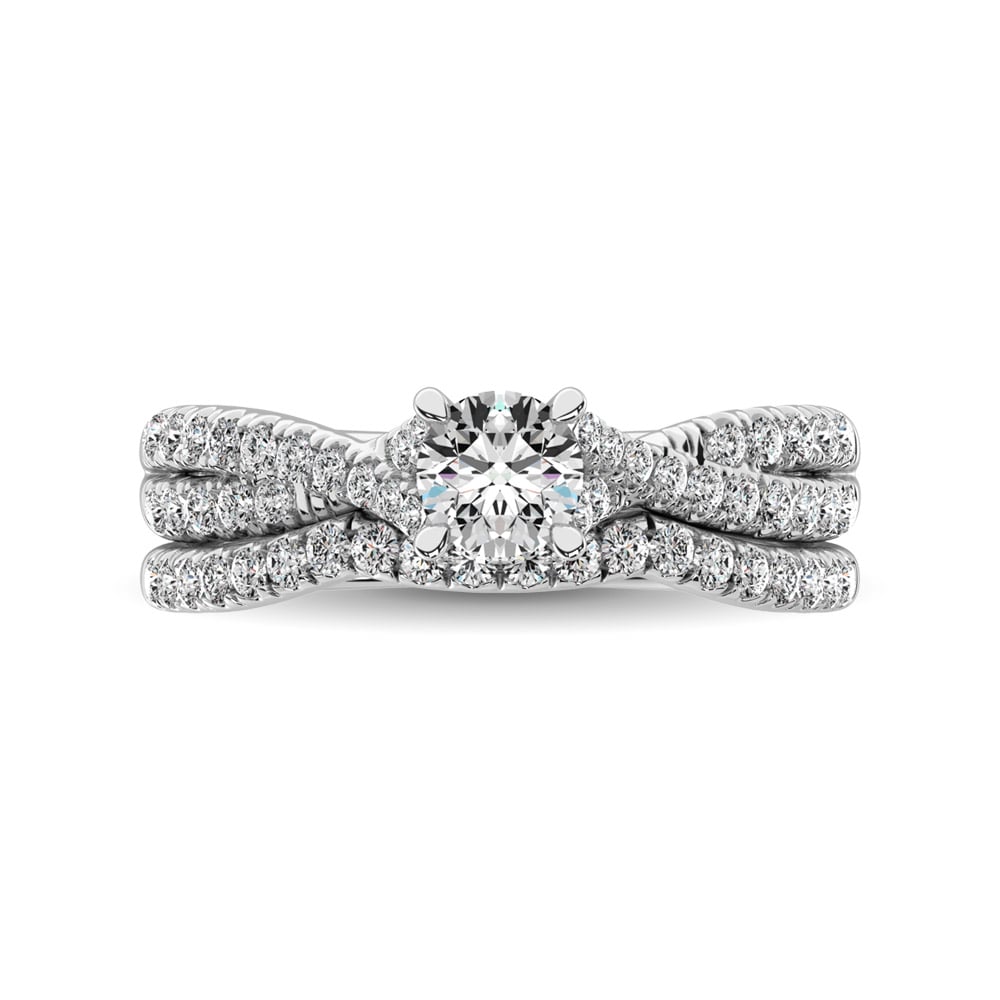 Diamond 1 Ct.Tw. Bridal Ring in 14K White Gold