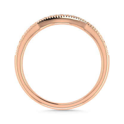Diamond 1/10 Ct.Tw. Chevron Band in 14K Rose Gold