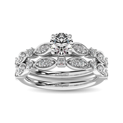 Diamond 1 Ct.Tw. Bridal Ring in 14K White Gold