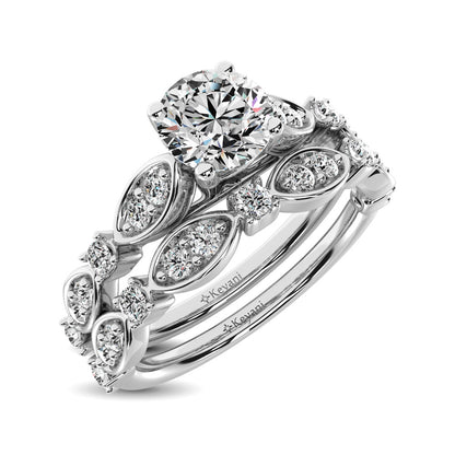 Diamond 1 Ct.Tw. Bridal Ring in 14K White Gold