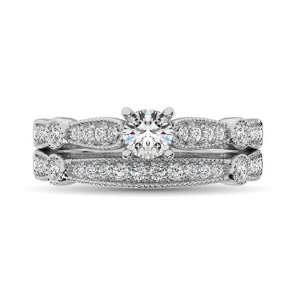 Diamond 3/4 Ct.Tw. Bridal Ring in 14K White Gold