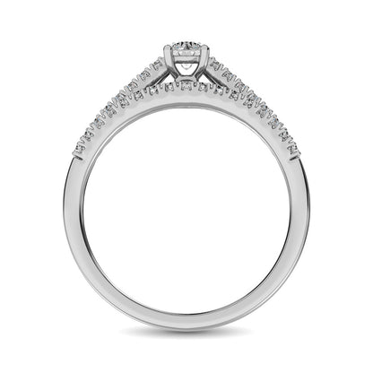 Diamond 1/2 Ct.Tw. Bridal Ring in 14K White Gold