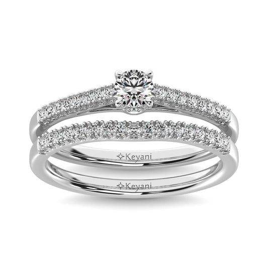 Diamond 1 1/2 Ct.Tw. Bridal Ring in 14K White Gold