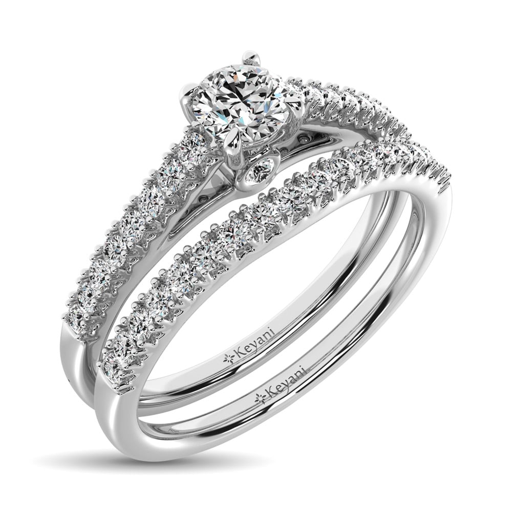 Diamond 1 1/2 Ct.Tw. Bridal Ring in 14K White Gold