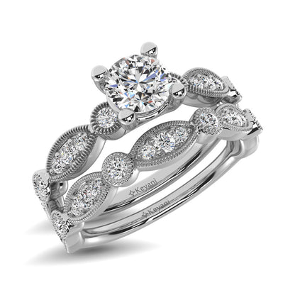 Diamond 3/4 Ct.Tw. Bridal Ring in 14K White Gold
