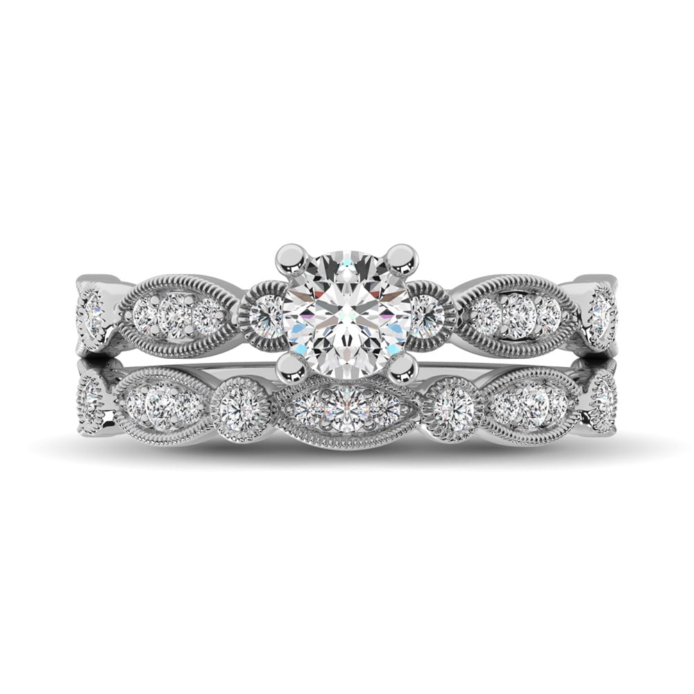 Diamond 3/4 Ct.Tw. Bridal Ring in 14K White Gold