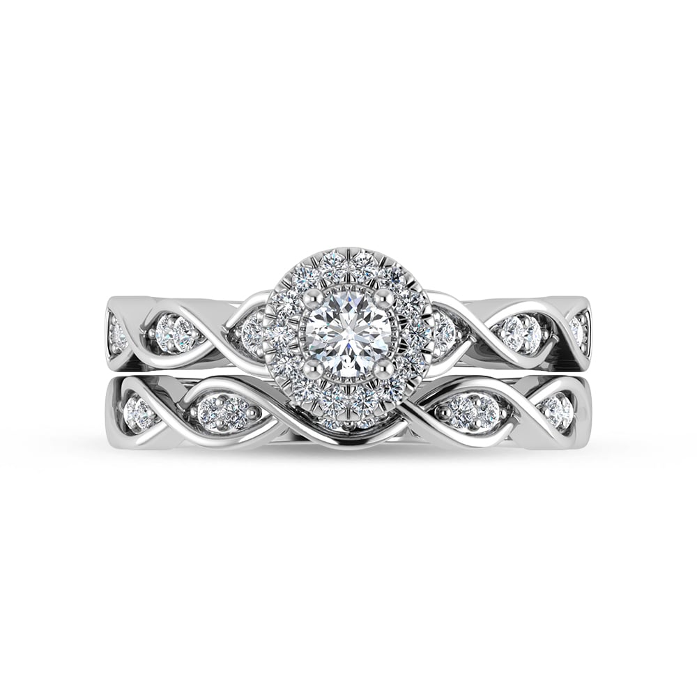 Diamond 1/2 Ct.Tw. Bridal Ring in 14K White Gold