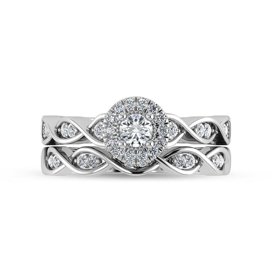 Diamond 1/2 Ct.Tw. Bridal Ring in 14K White Gold