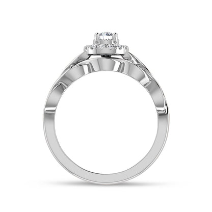 Diamond 1/2 Ct.Tw. Bridal Ring in 14K White Gold