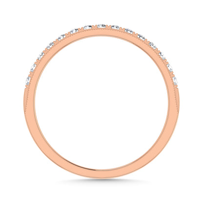 Diamond 1/4 Ct.Tw. Ladies Wedding Band in 14K Rose Gold