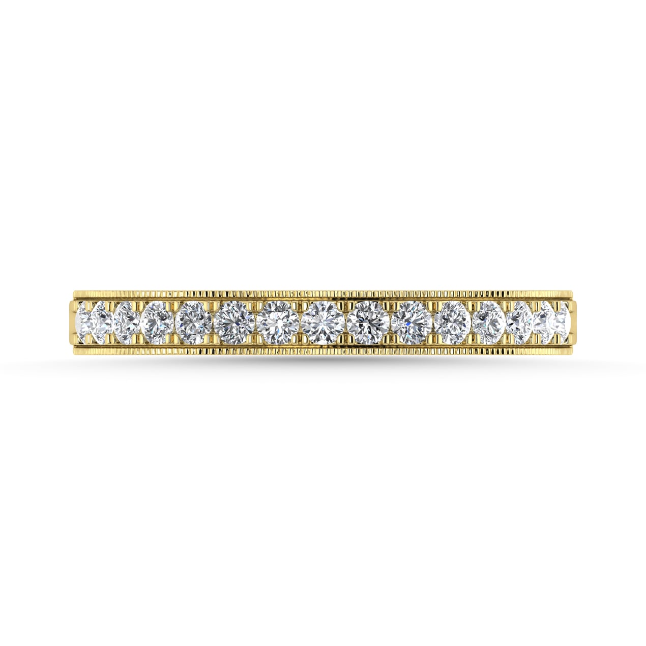 Diamond 1/4 Ct.Tw. Ladies Wedding Band in 14K Yellow Gold