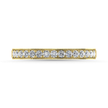 Diamond 1/4 Ct.Tw. Ladies Wedding Band in 14K Yellow Gold