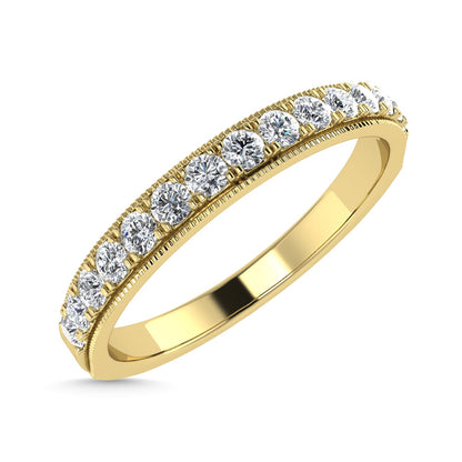 Diamond 1/4 Ct.Tw. Ladies Wedding Band in 14K Yellow Gold