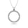 Diamond Circle Pendant 1/4 Ct.tw in 14K White Gold
