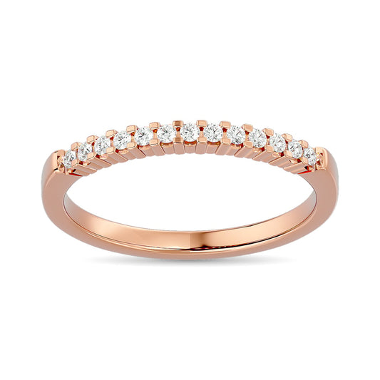 Diamond Wedding Band 1/6 Ct.tw in 10K Rose Gold
