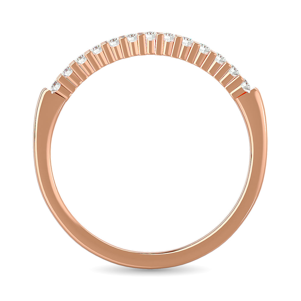 Diamond Wedding Band 1/6 Ct.tw in 10K Rose Gold