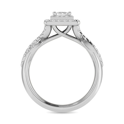 14K White Gold 1 Ct.Tw. Diamond Engagement Rings